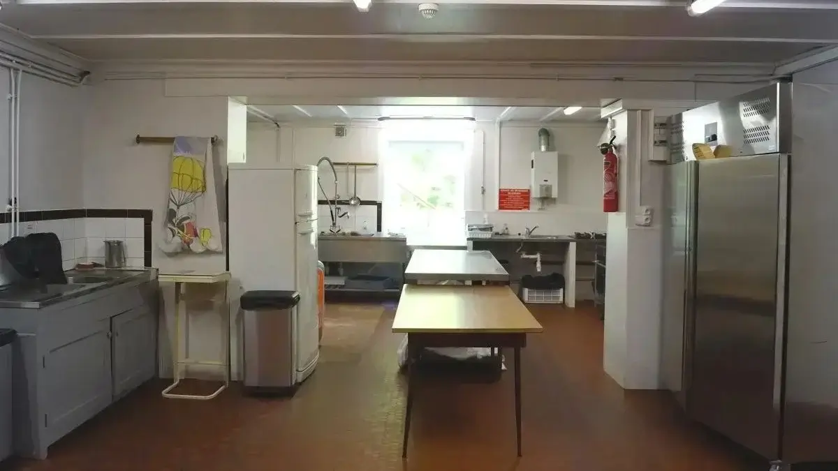 Cuisine collective équipée du chalet